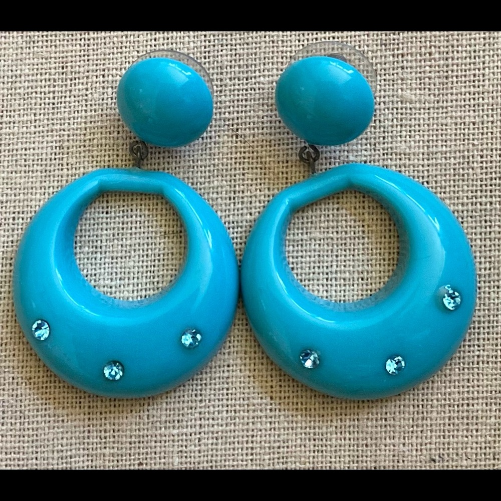Vintage Mod Turquoise Earrings.